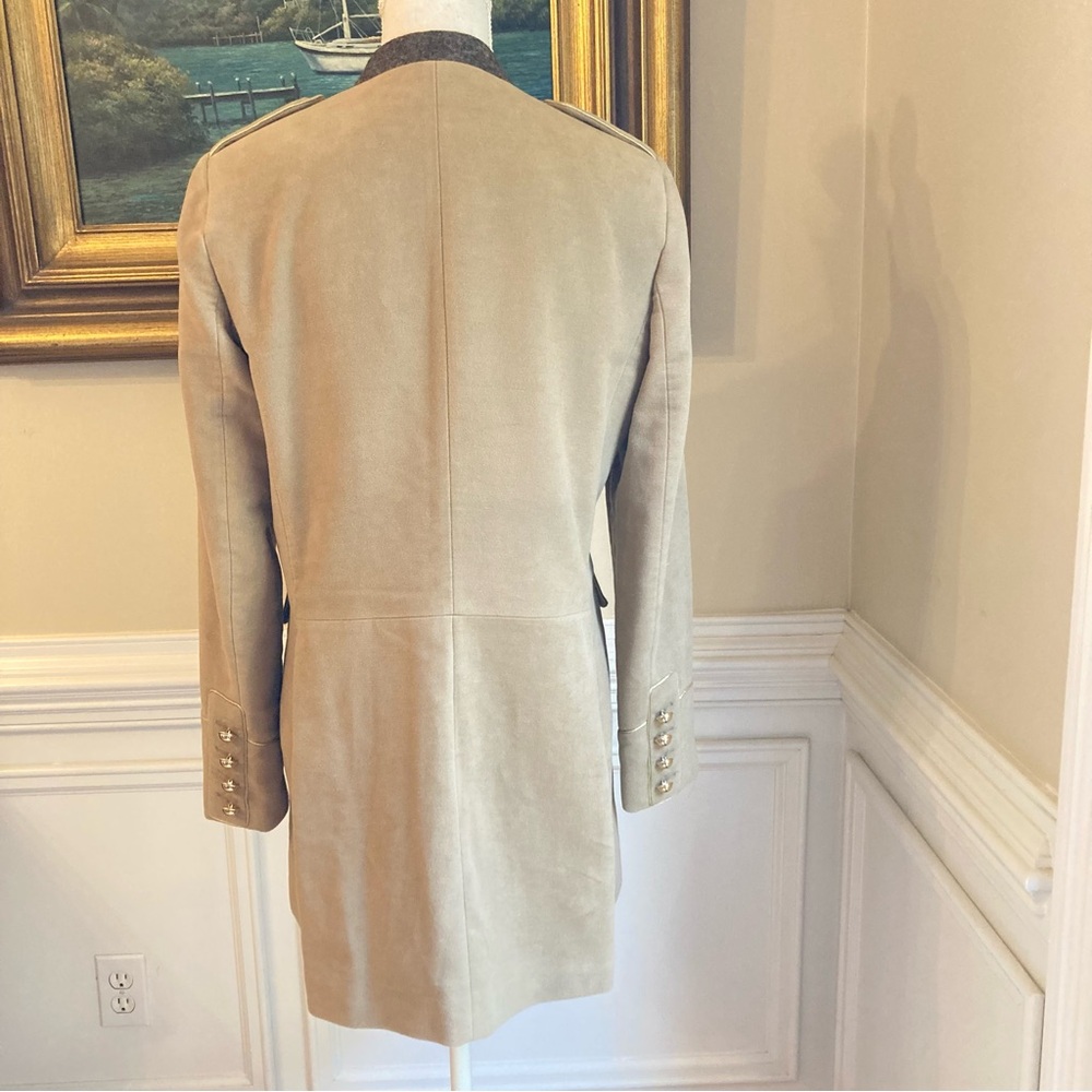 MANGO Camel Tan Velvet Military Jacket - Picture 6 of 11